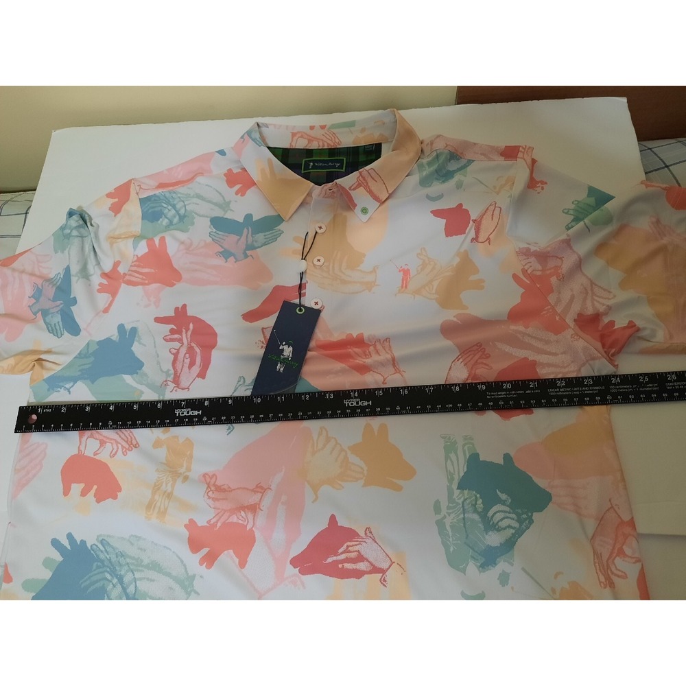 William Murray Golf "Happy Hands Club" Polo Shirt White Mens X Large Xl New - Picture 5 of 6